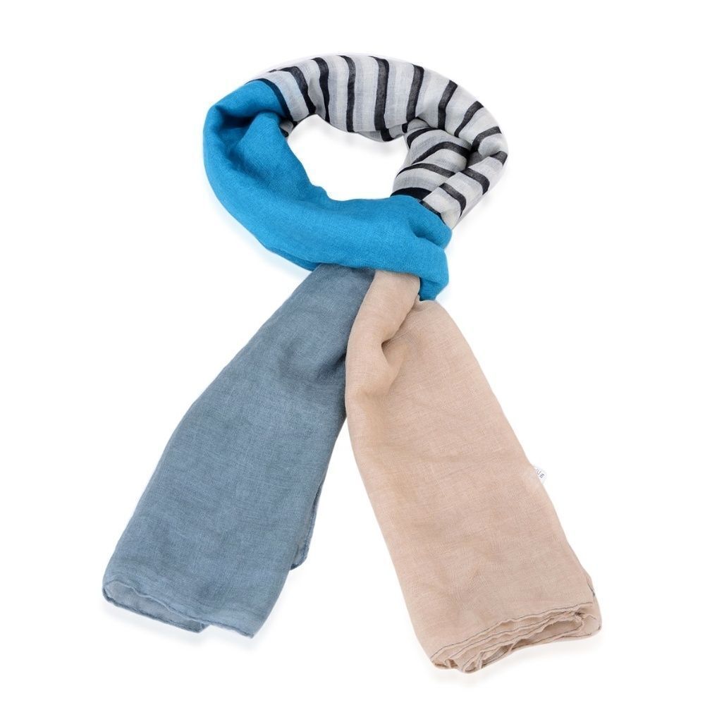 J Francis Scarf Viscose Teal Tan Gray 4 FOR $20